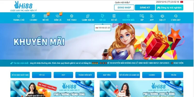 Một số sảnh cược nổi bật